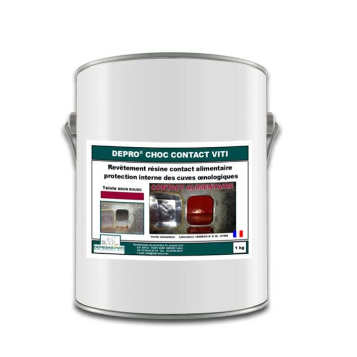 Revêtement époxy contact alimentaire DEPRO CHOC CONTACT VITI DEPROMA, plusieurs couleurs kit 100 gr.