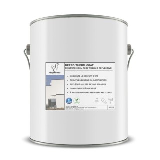 Revêtement thermo réfléchissant toitures DEPRO THERM COAT, 5 ou 20 kg
