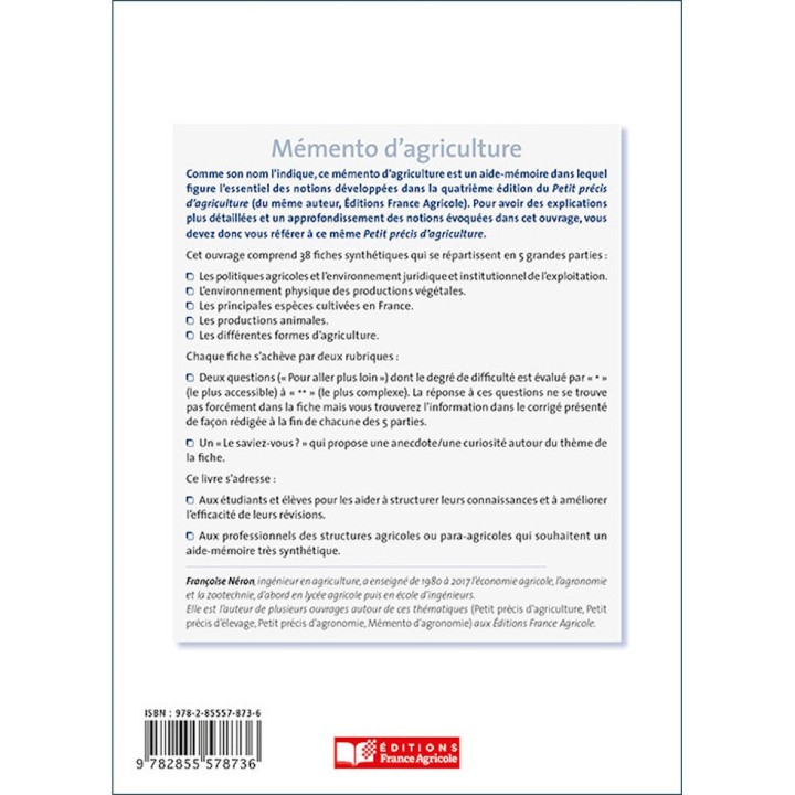 Mémento d'agriculture - 2ème édition