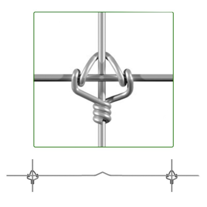 Grillage à Noeuds fixes non glissants rouleau de 100m
