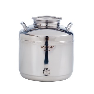 Fût inox alimentaire soudé La Nuova Sansone, 15 L