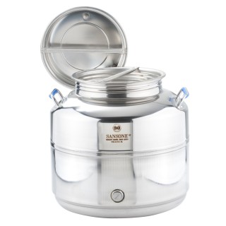 Fût inox alimentaire soudé La Nuova Sansone, 30 L