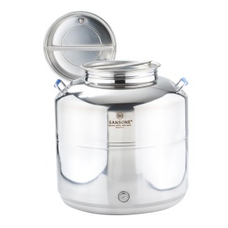Fût inox alimentaire soudé La Nuova Sansone, 50 L