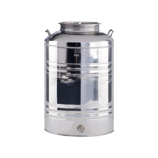 Fût inox alimentaire plié La Nuova Sansone, 100 L
