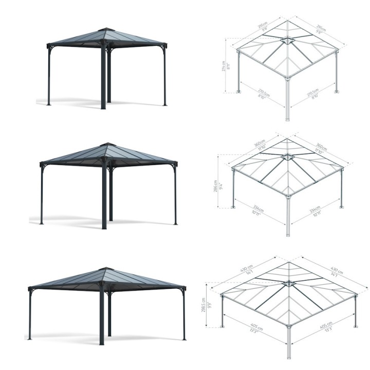 Tonnelle de Jardin en kit Palermo Canopia