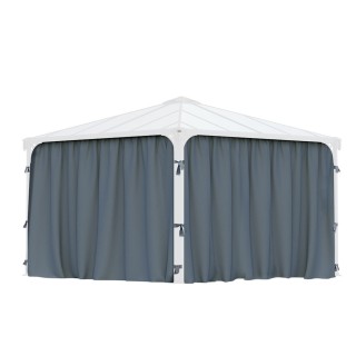 Rideaux gris Canopia pour tonnelles Palermo/Martinique/Milano 217 x 366 cm