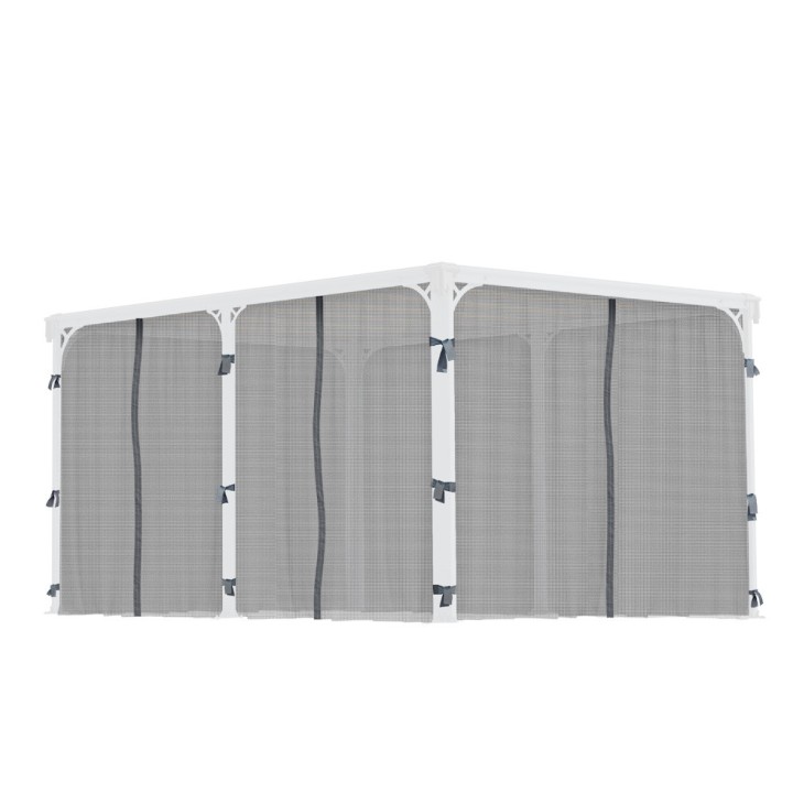 Filets gris Canopia pour tonnelles Palermo/Martinique/Milano 217 x 366 cm