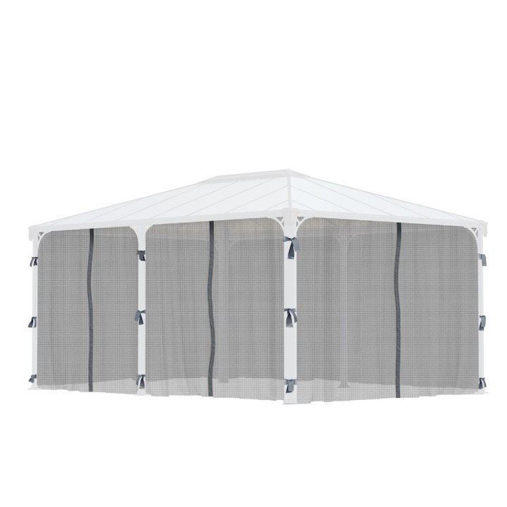 Filets gris Canopia pour tonnelles Martinique 5000 et Milano 4300 - 217 x 465 cm