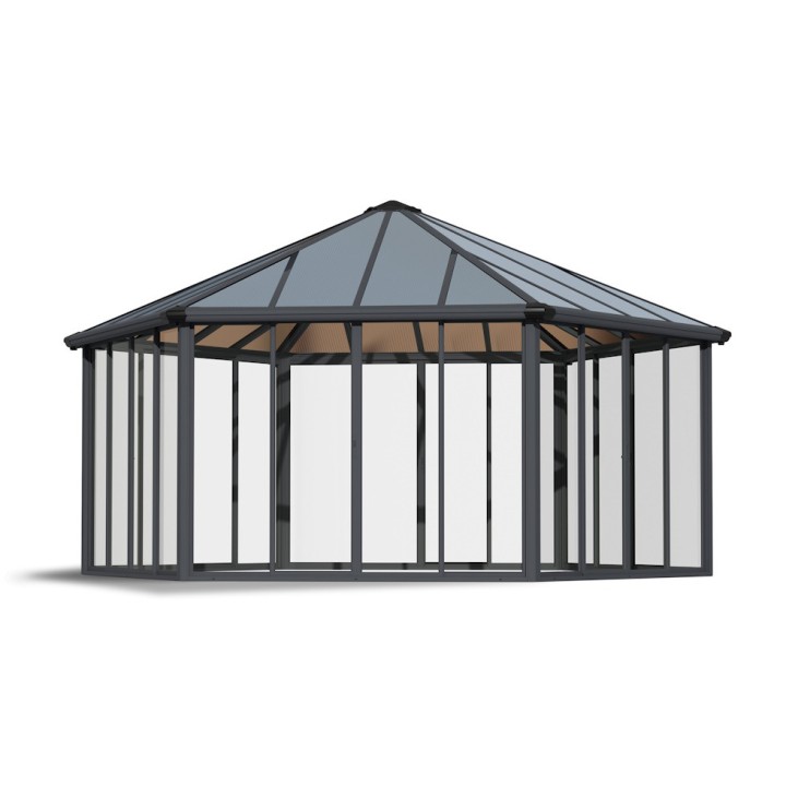 Tonnelle de jardin fermée en kit Garda Canopia 595 x 517 cm