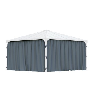 Rideaux gris Canopia pour tonnelle Palermo 4300 - 217 x 436 cm