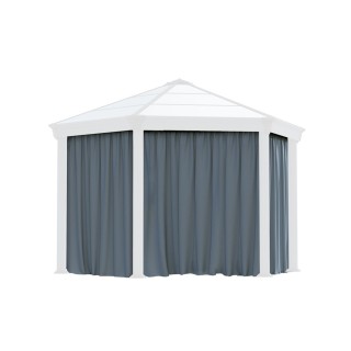 Rideaux gris Canopia pour tonnelle Roma - 217 x 232 cm