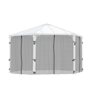 Filets gris Canopia pour tonnelle Roma - 217 x 232 cm