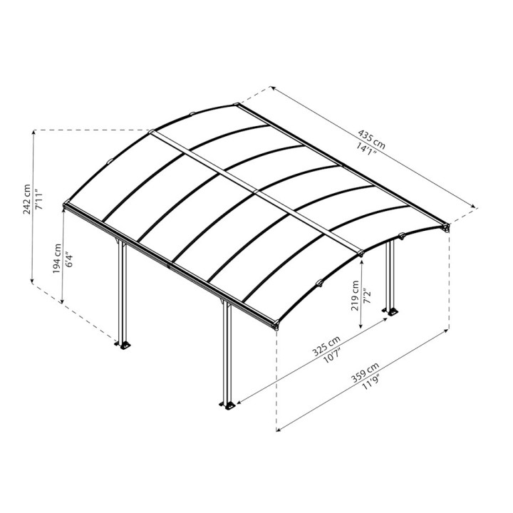 Tonnelles de jardin en kit Tucson Canopia