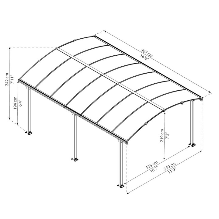 Tonnelles de jardin en kit Tucson Canopia