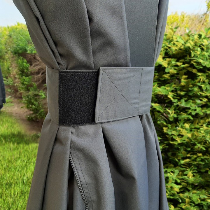 Rideaux gris Canopia pour tonnelles Dallas - 409 x 212 cm