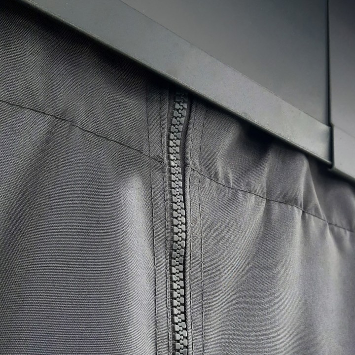 Rideaux gris Canopia pour tonnelles Dallas - 409 x 212 cm
