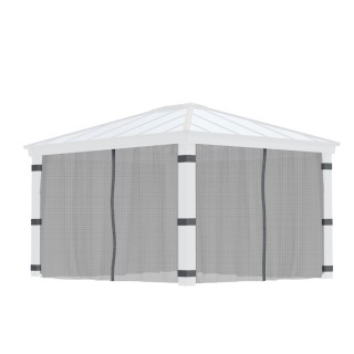 Filets gris Canopia pour tonnelle Dallas - 409 x 212 cm