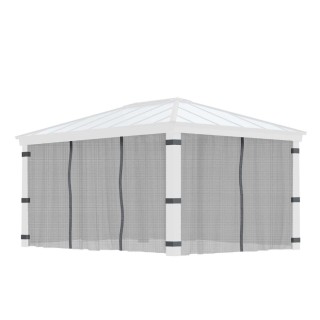 Filets gris Canopia pour tonnelles Dallas - 466 x 212 cm