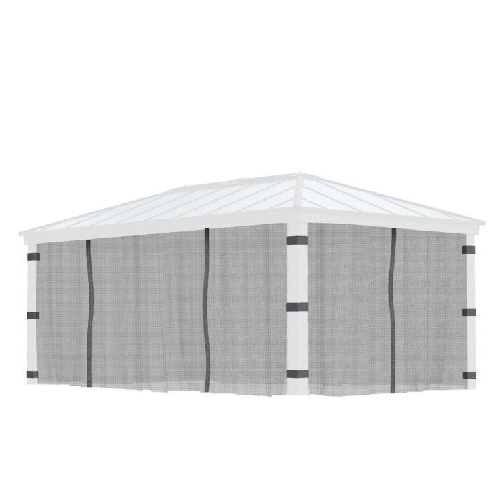Filets gris Canopia pour tonnelles Dallas - 533 x 212 cm