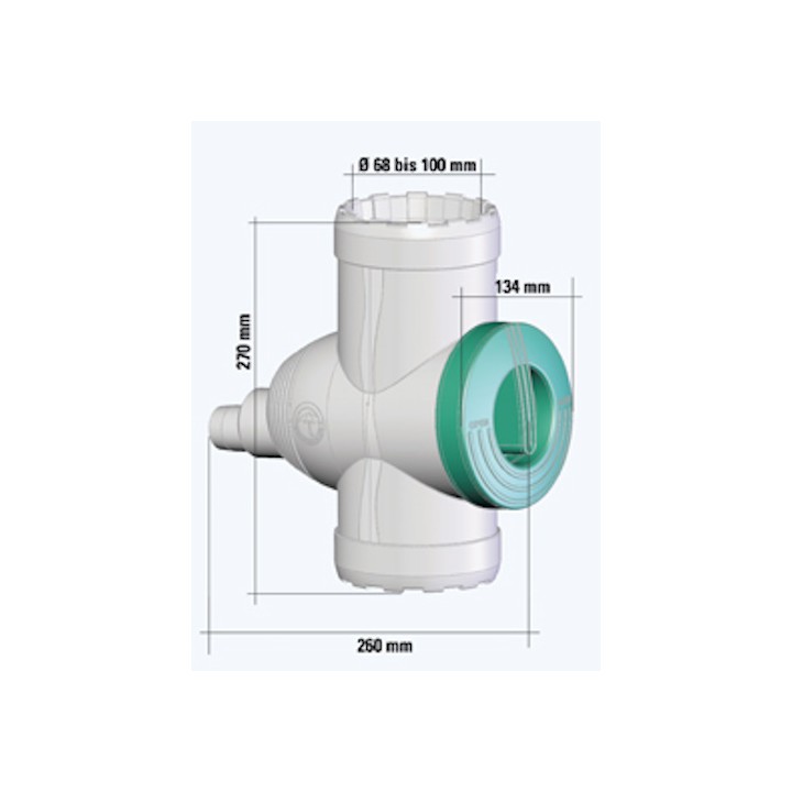 Collecteur filtrant eau de pluie gouttière, filtre inox