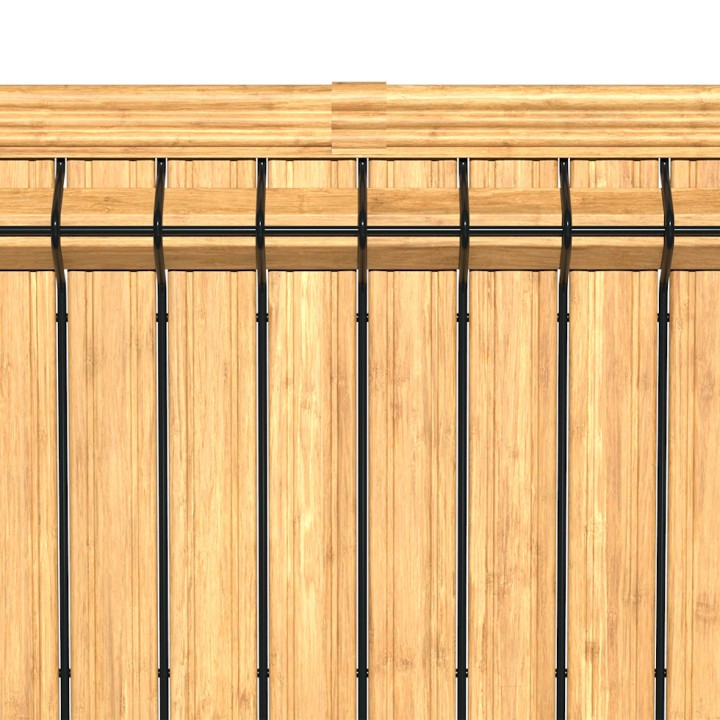 Kit d'Occultation latte PVC Bois Clair pour panneau MOREDA - Longueur 2,5 m