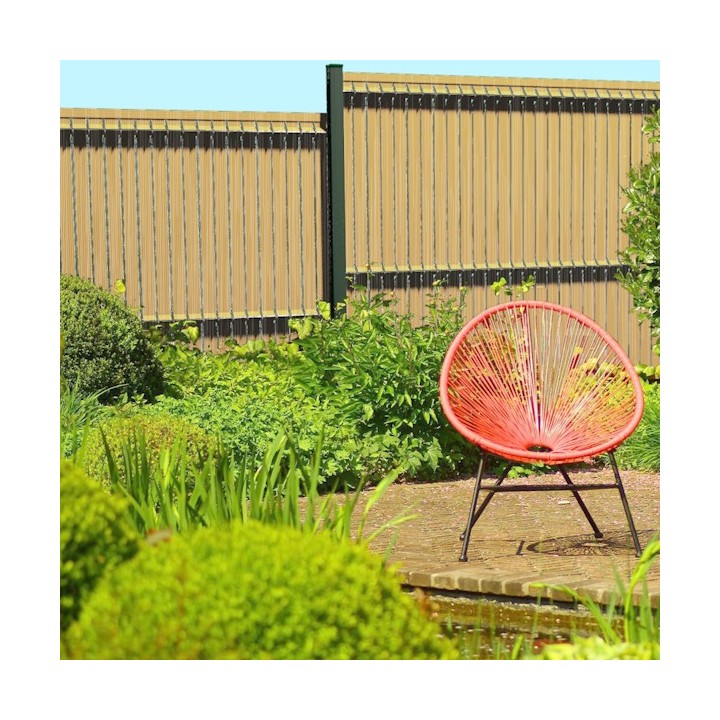 Kit d'Occultation latte PVC Bois Clair pour panneau MOREDA - Longueur 2,5 m
