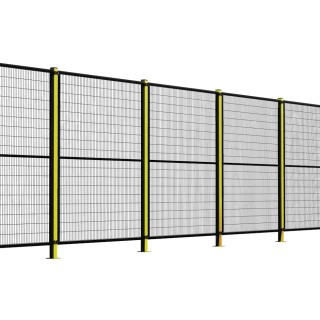 Clôture en panneau grillagé de protection machine - Usine Moreda Safety Heavy - Noir et jaune