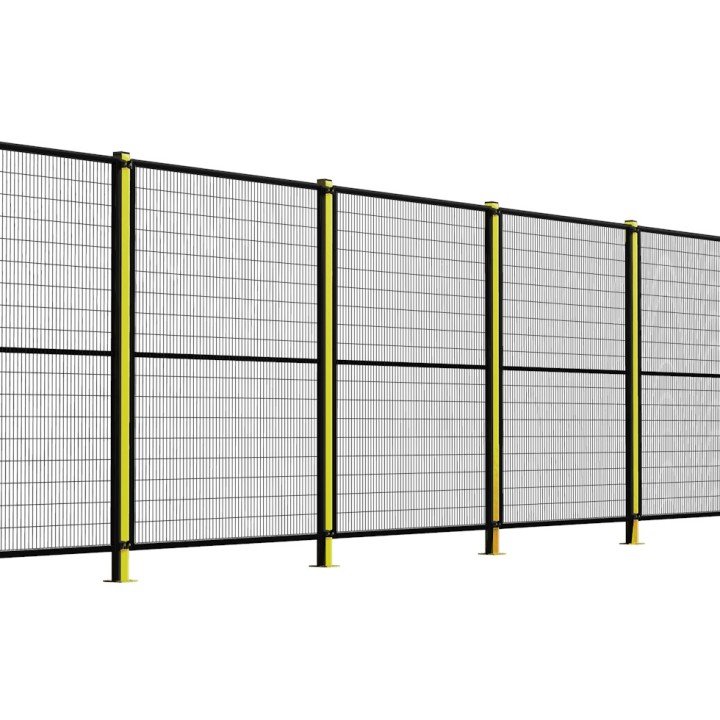 Clôture en panneau grillagé de protection machine - Usine Moreda Safety Heavy - Noir et jaune