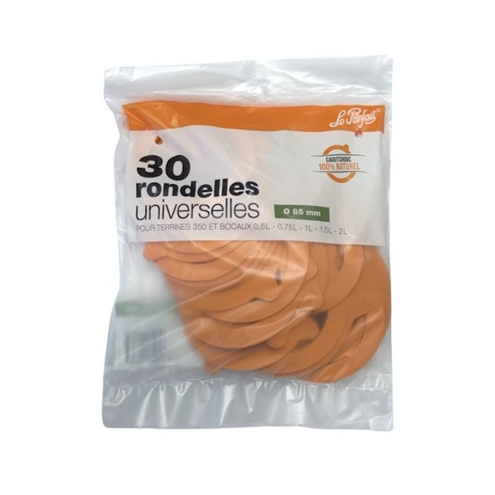 Rondelles / joints bocaux et terrines "Super" Ø 85 mm Le Parfait, sachet de 10 ou de 30