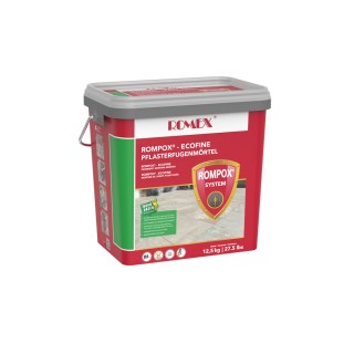 Mortier joints pour dalles céramiques ou naturelles et pavés de pierre Rompox Ecofine, seau de 12,5 kg