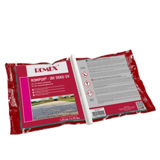 Résine agglomérante pour revêtement en graviers et gravillons Rompox Deko 201 UV, sac de 1,25 kg