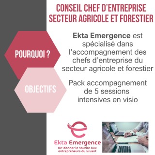 Conseil chef d’entreprise secteur agricole et forestier (agriculteurs, viticulteurs, …, ETA, ETF) - Ekta Emergence