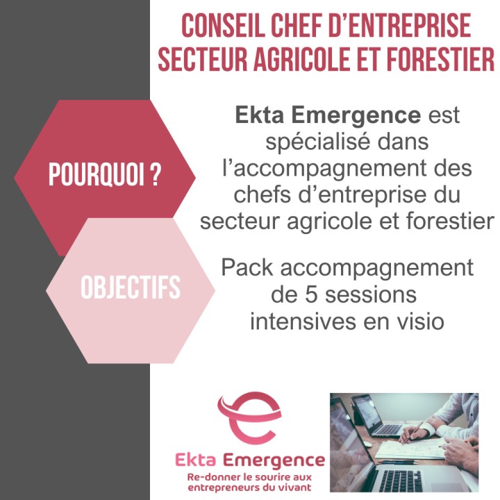 Conseil chef d’entreprise secteur agricole et forestier (agriculteurs, viticulteurs, …, ETA, ETF) - Ekta Emergence