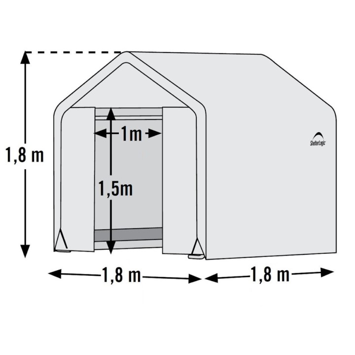 Serre de jardin souple ShelterLogic - Blanc - 180 x 180 x 180 cm