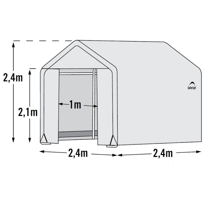 Serre de jardin souple ShelterLogic - Blanc - 240 x 240 x 240 cm