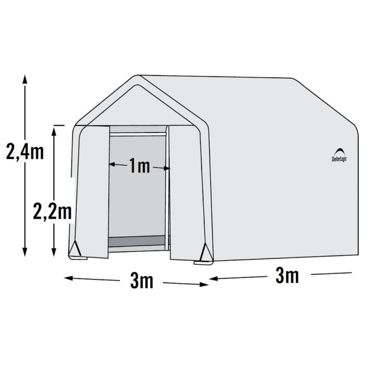 Serre de jardin souple ShelterLogic - Blanc - 300 x 300 x 240 cm