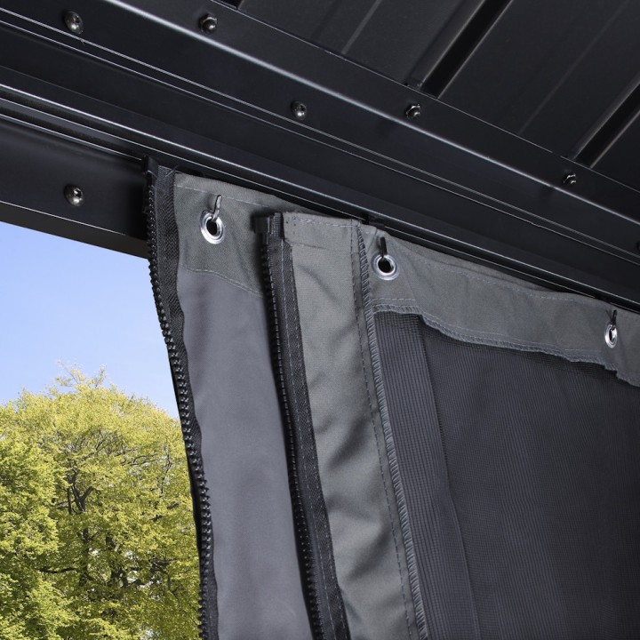 Tonnelle Messina Sojag, moustiquaires - Anthracite - 485 x 365 x 291 cm
