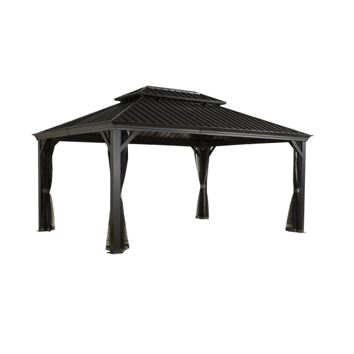 Tonnelle Messina Sojag, moustiquaires - Anthracite - 485 x 365 x 291 cm