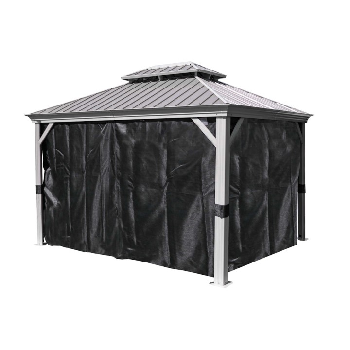 Tonnelle Messina Sojag, moustiquaires - Champagne - 485 x 365 x 291 cm