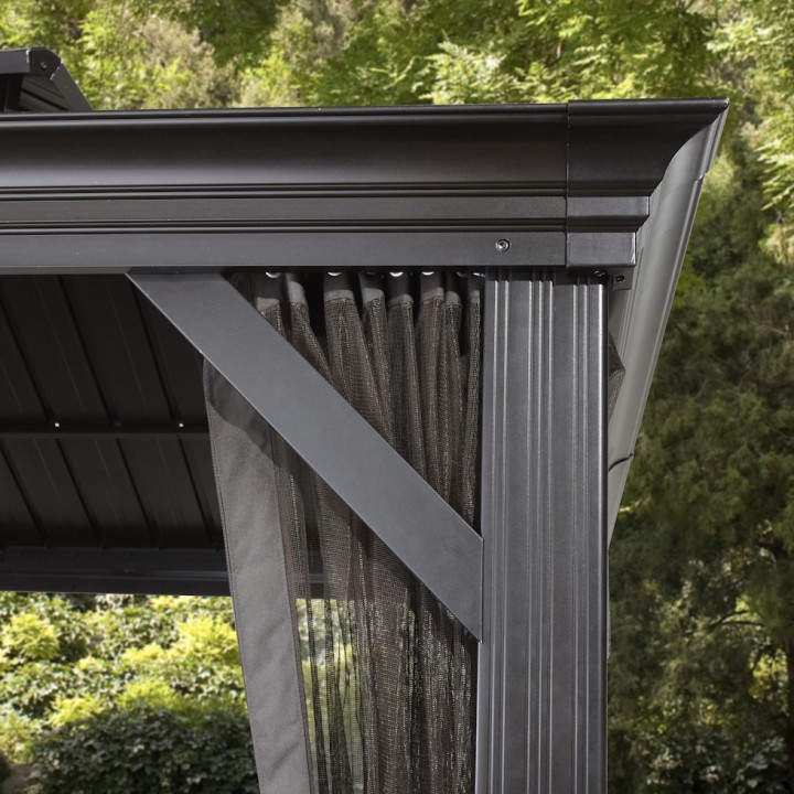 Tonnelle Messina Sojag, moustiquaires - Anthracite - 598 x 363 x 307 cm