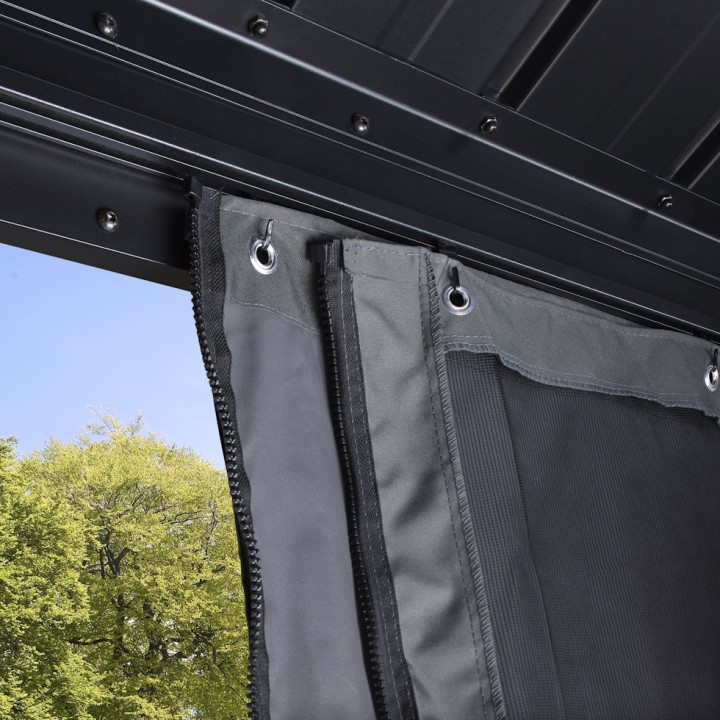 Tonnelle Messina Sojag, moustiquaires - Anthracite - 598 x 363 x 307 cm