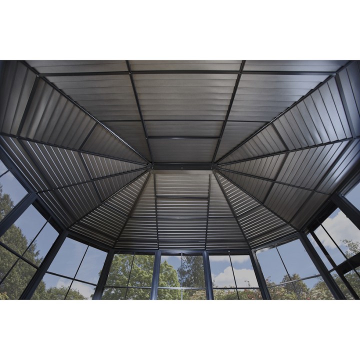 Tonnelle jardin d'hiver Charleston Sojag, Anthracite - 384 x 384 x 281 cm