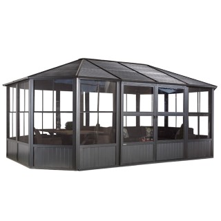 Tonnelle jardin d'hiver Charleston Sojag, Anthracite - 384 x 594 x 281 cm