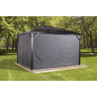 Rideaux Sojag avec clips pour pavillon Verona 10 X 14 - Gris foncé