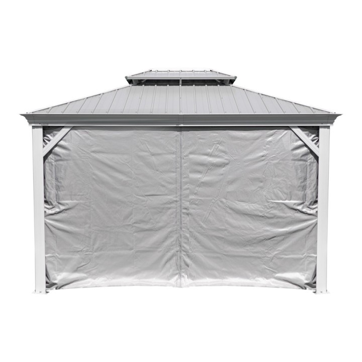 Rideaux Sojag avec clips pour tonnelle Messina 10 x 12 - Taupe