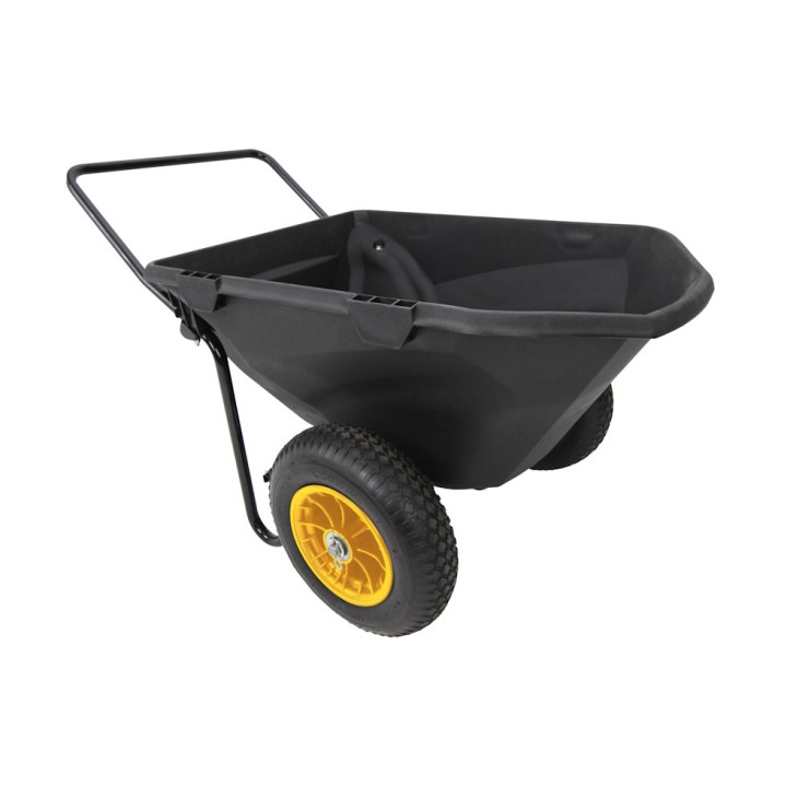 Brouette en plastique Cub Cart Polar - 198 Litres, noir, 127 x 71 x 74 cm