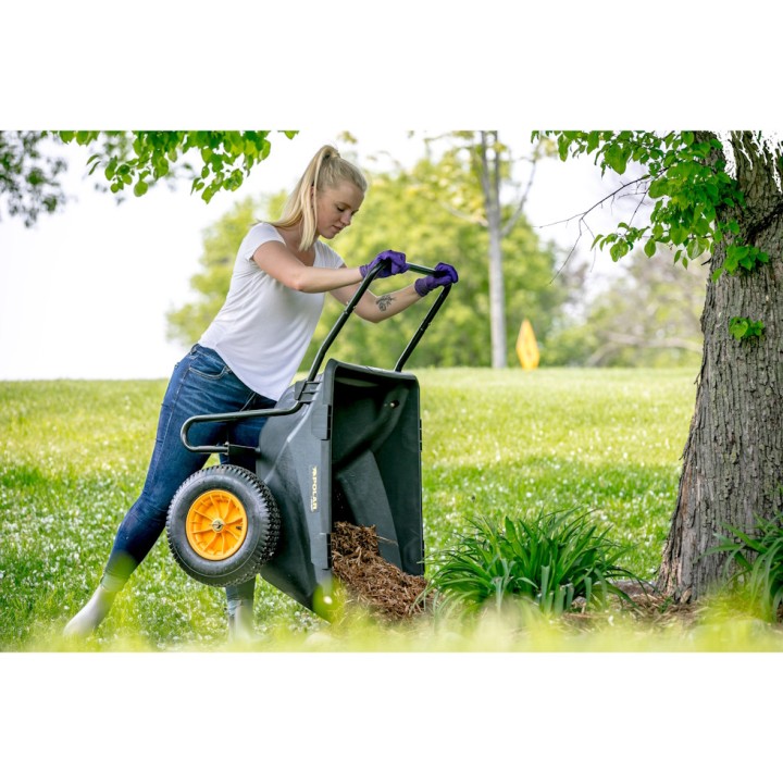 Brouette en plastique Cub Cart Polar - 198 Litres, noir, 127 x 71 x 74 cm