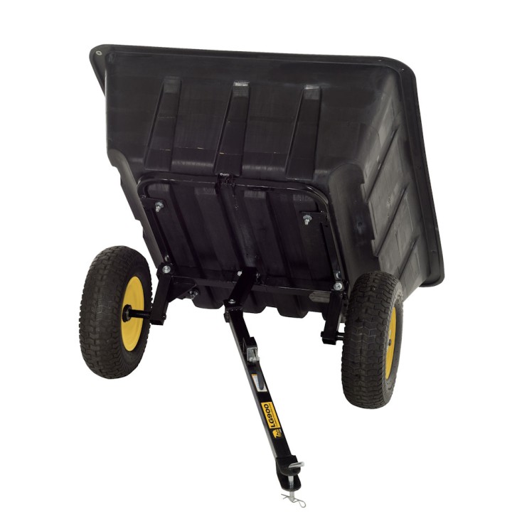 Brouette remorque LG900 Polar en plastique - 283 litres, noir, 175 x 94 x 71 cm