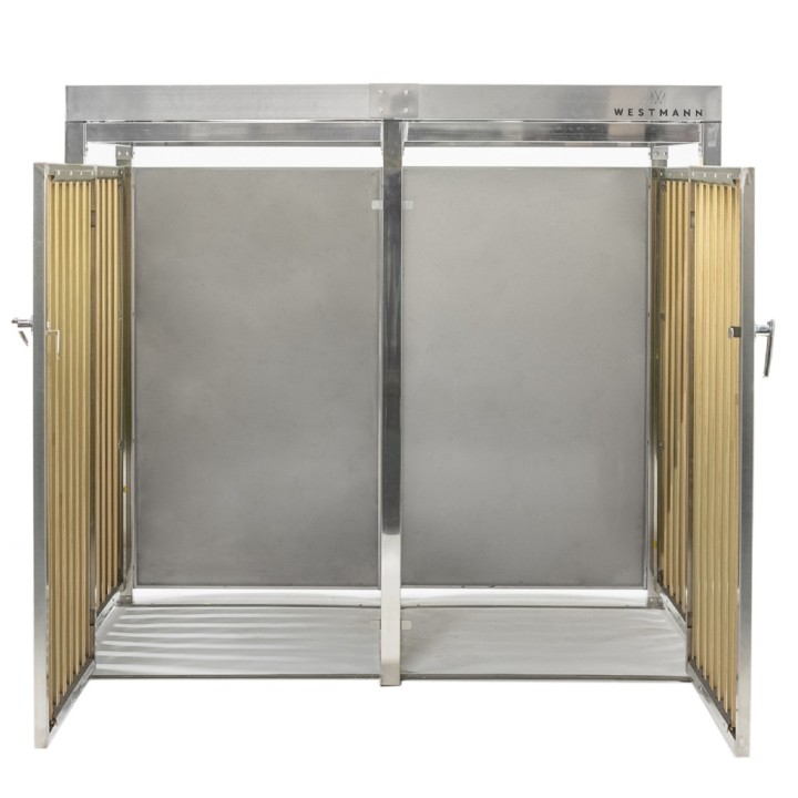 Coffre à poubelles Westmann, pour 2 poubelles 240 litres - 84 x 134 x 125 cm - Argent ou Anthracite