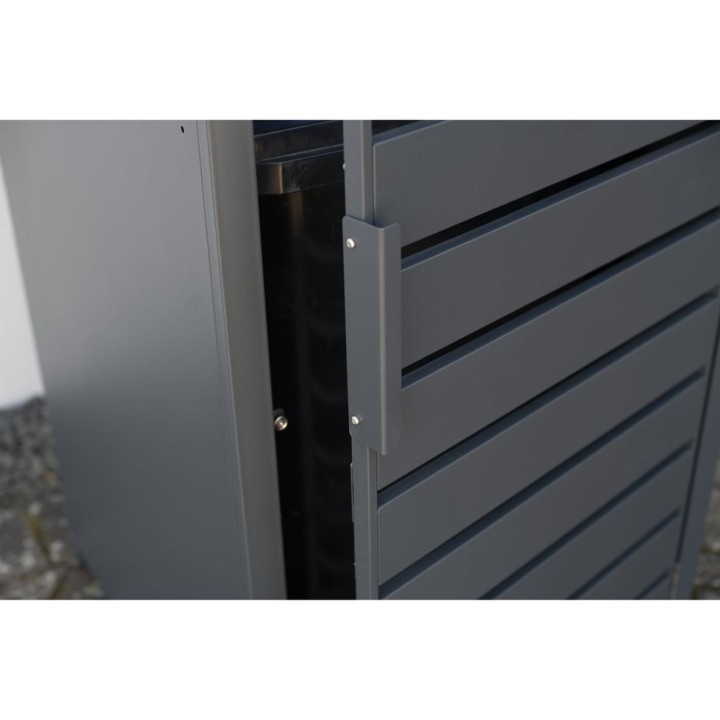 Coffre à poubelle Kubus Westmann, métallique, 240 litres - Anthracite